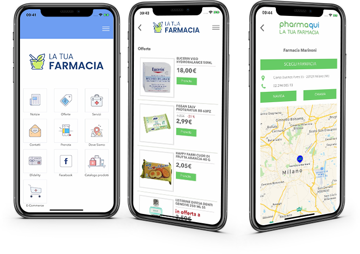 Telefoni con app PharmaQui